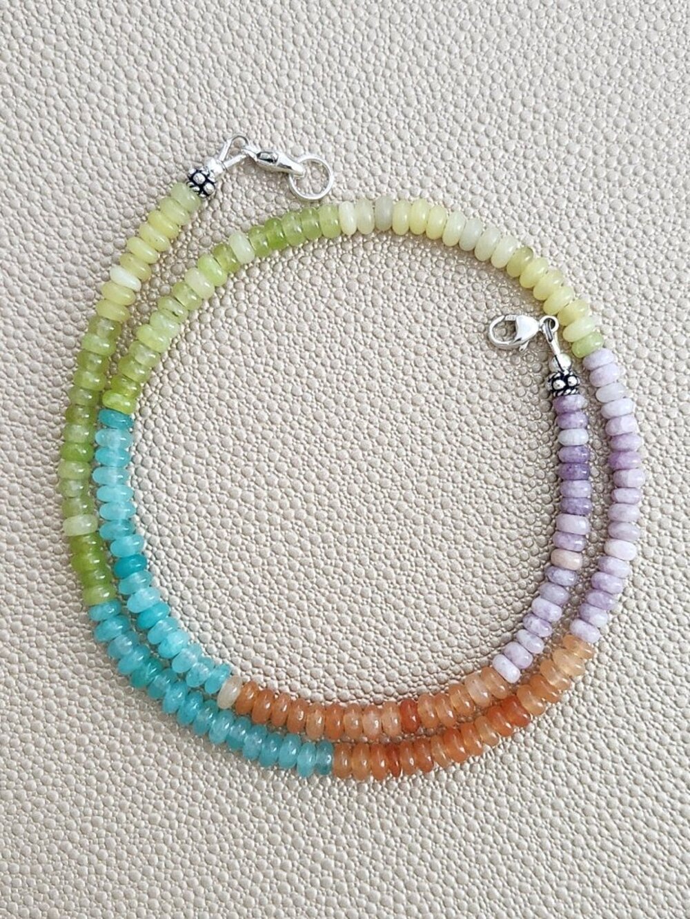 DESERT MORNING MINI-MINI GEMSTONE NECKLACE--16"